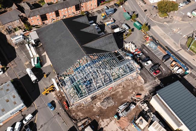 construction aerial photography