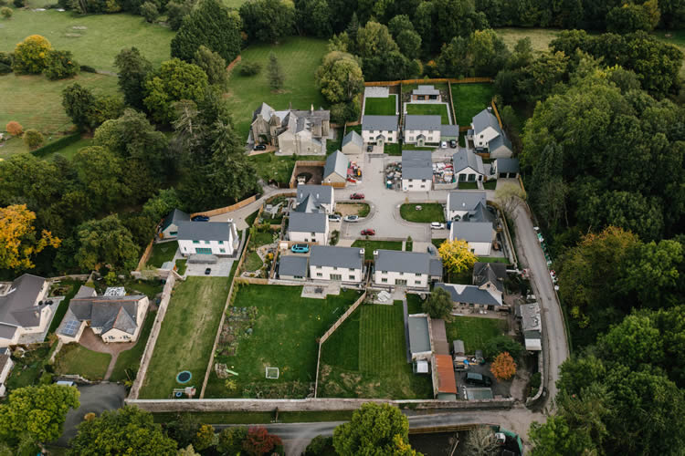 housing construction aerial