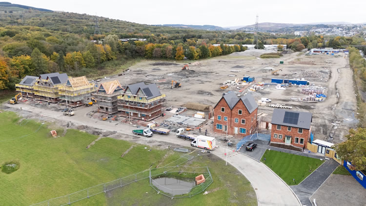 land development and construction aerial photo