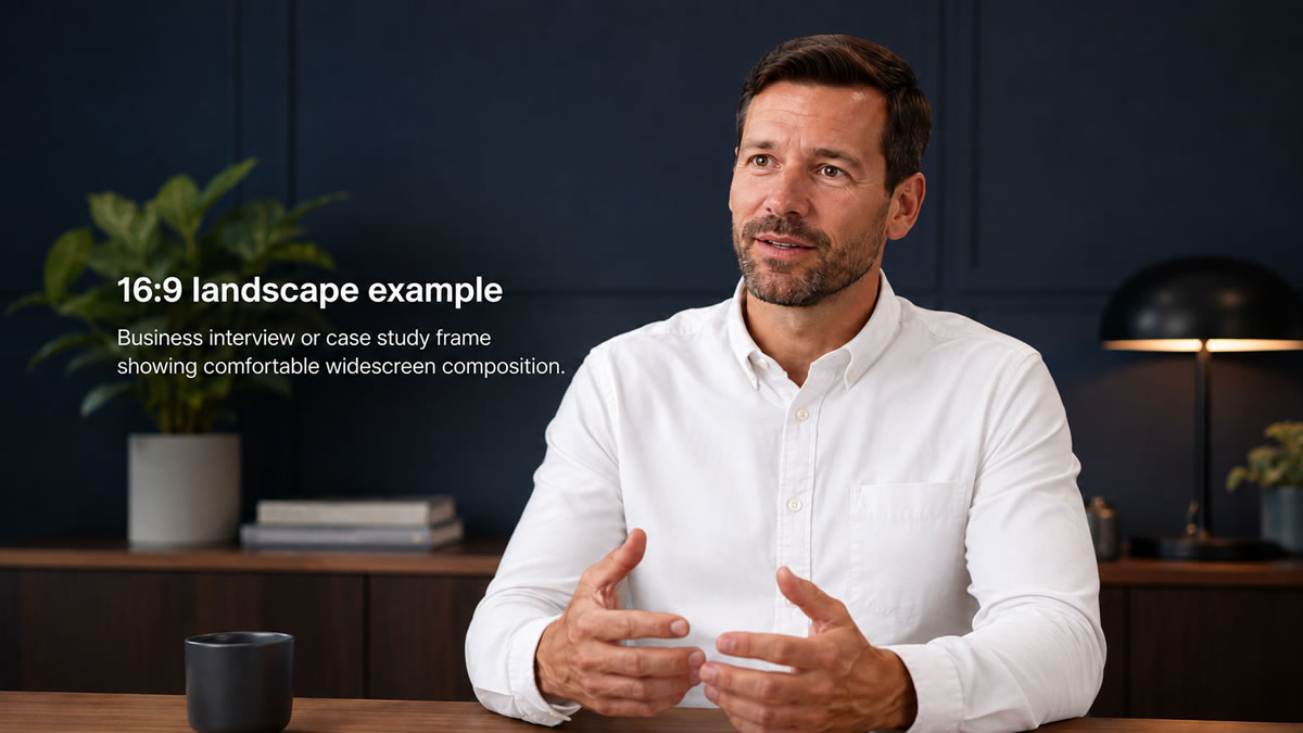 Landscape business video production framing