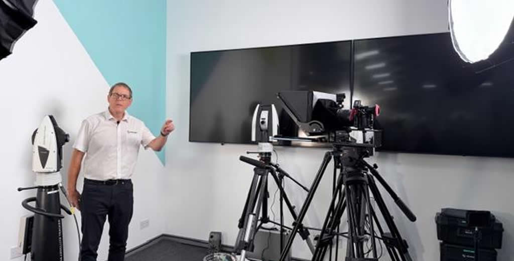 Video production camera setup during filming
